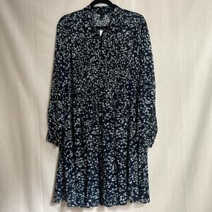 Banana Republic Floral Print Swing Dress - Size Large